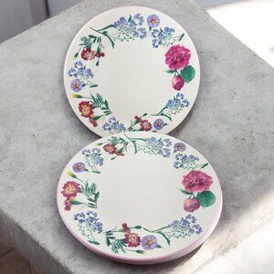 RB Bernarda Portugal Floral Design Round Dish Plate Set 4 Ceramic Plates VTG